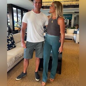 Cotton Citizen Ribbed Teal Pants